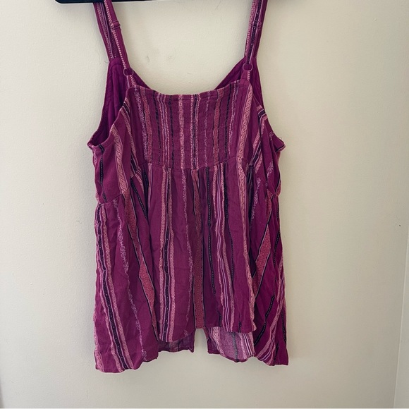 TORRID Berry Purple Stripe Baby Doll Tank Top size 3 - Picture 5 of 7